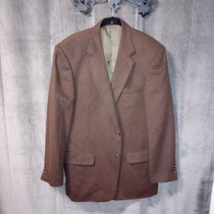Vintage 80s PBM Dark Brown Super Soft Camel Hair Blazer Jacket Size 42R